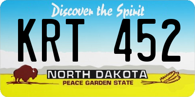 ND license plate KRT452