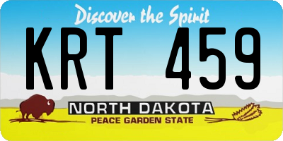 ND license plate KRT459
