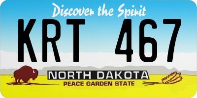 ND license plate KRT467