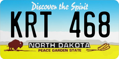 ND license plate KRT468