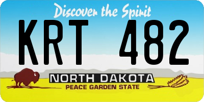 ND license plate KRT482