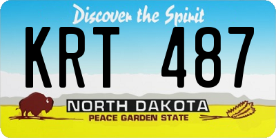 ND license plate KRT487