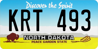 ND license plate KRT493