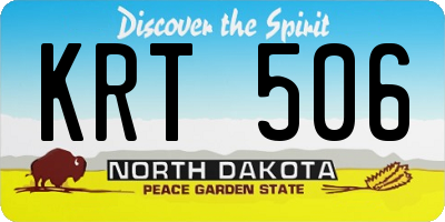 ND license plate KRT506