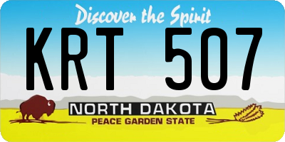 ND license plate KRT507
