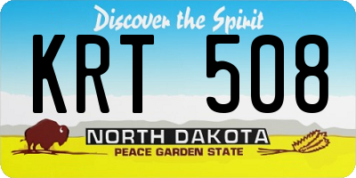 ND license plate KRT508