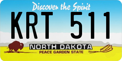 ND license plate KRT511