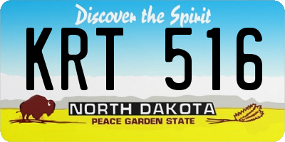 ND license plate KRT516