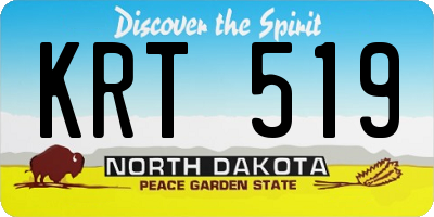 ND license plate KRT519