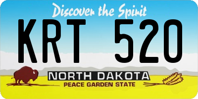 ND license plate KRT520