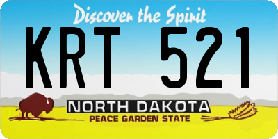 ND license plate KRT521