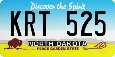 ND license plate KRT525