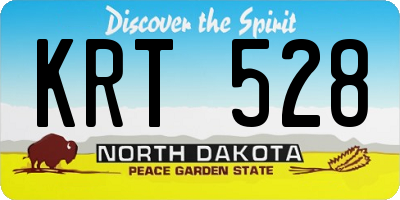 ND license plate KRT528