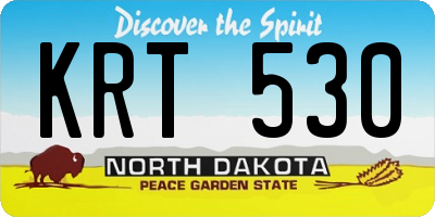 ND license plate KRT530