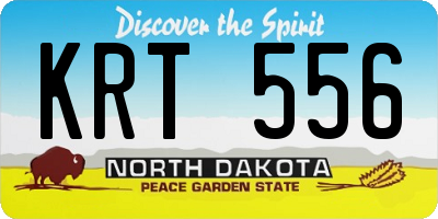 ND license plate KRT556