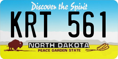 ND license plate KRT561