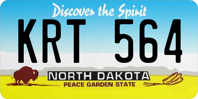 ND license plate KRT564