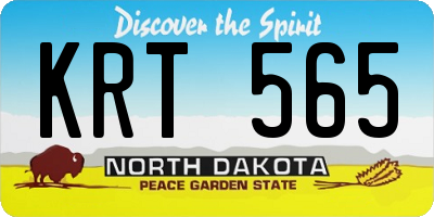ND license plate KRT565