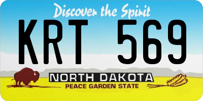 ND license plate KRT569