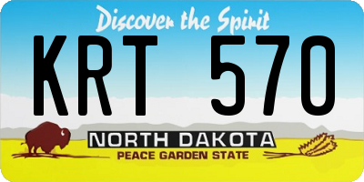 ND license plate KRT570