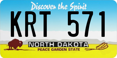 ND license plate KRT571