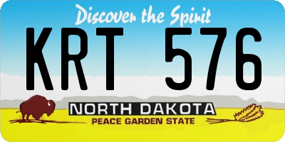 ND license plate KRT576