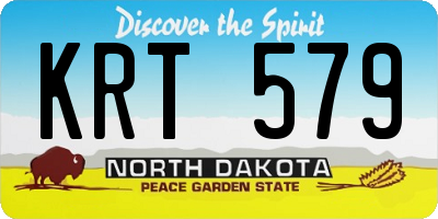 ND license plate KRT579