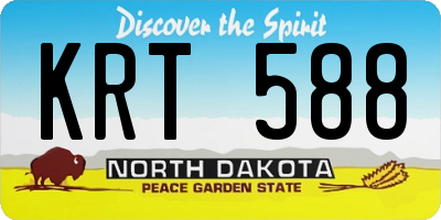 ND license plate KRT588
