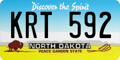ND license plate KRT592