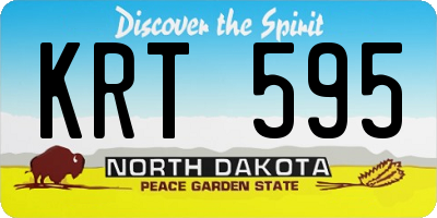 ND license plate KRT595