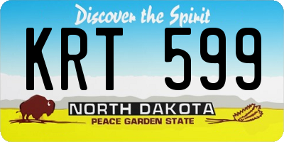 ND license plate KRT599