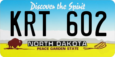 ND license plate KRT602