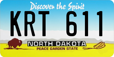 ND license plate KRT611