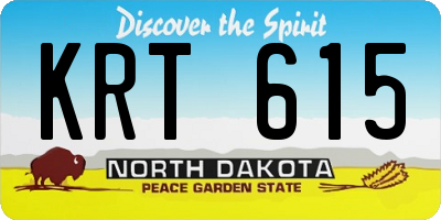 ND license plate KRT615