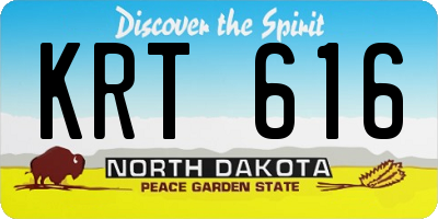 ND license plate KRT616
