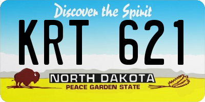 ND license plate KRT621