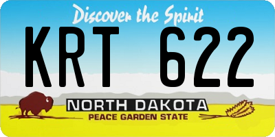 ND license plate KRT622