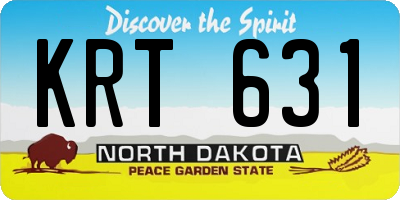 ND license plate KRT631