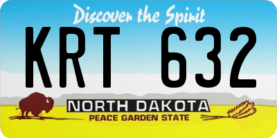 ND license plate KRT632
