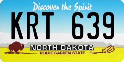 ND license plate KRT639
