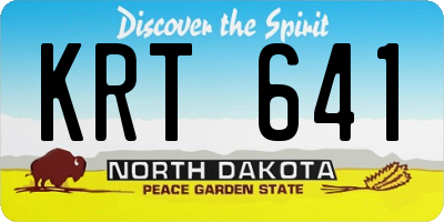 ND license plate KRT641