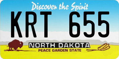 ND license plate KRT655