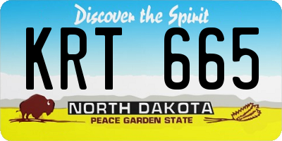 ND license plate KRT665