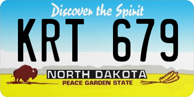 ND license plate KRT679