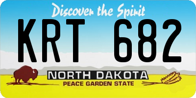 ND license plate KRT682