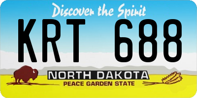 ND license plate KRT688