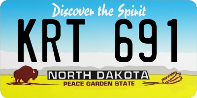 ND license plate KRT691