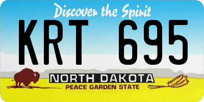 ND license plate KRT695