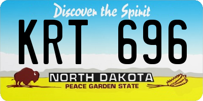 ND license plate KRT696