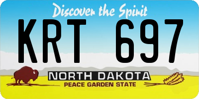 ND license plate KRT697